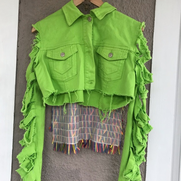 holographic fringe jacket